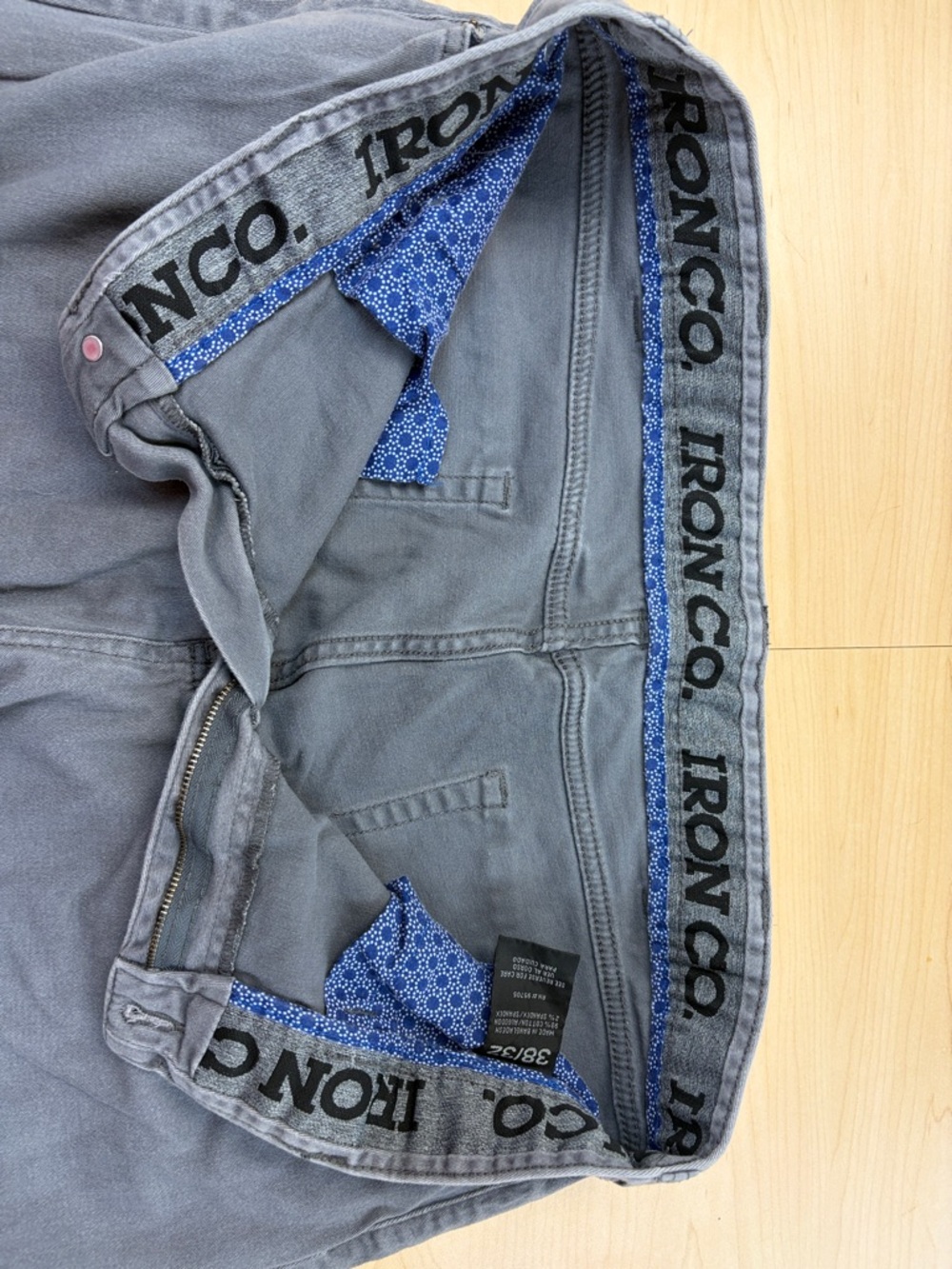 Iron Co. Men's Relaxed Grey Jeans